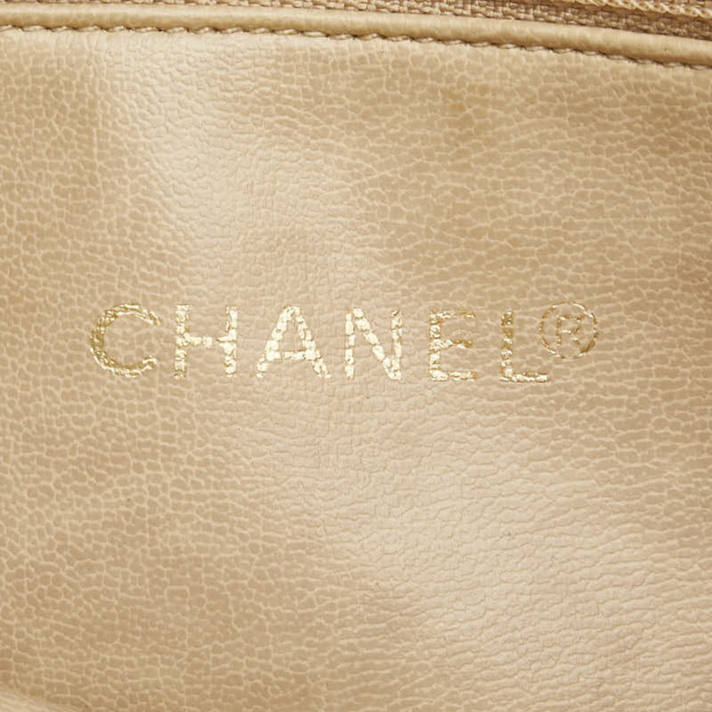 CHANEL Gray Leather Logo Tote Bag - Picture 11 of 14